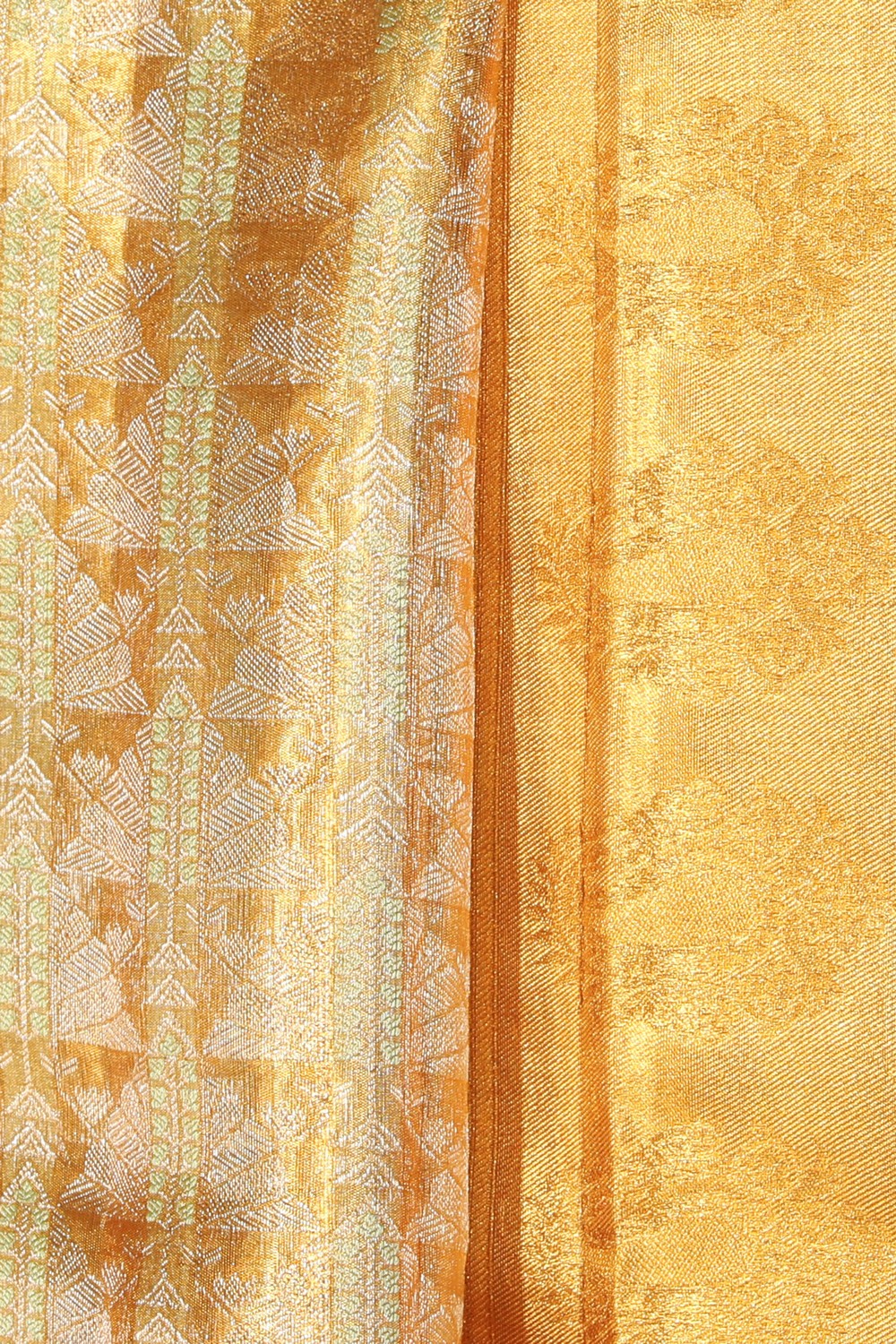 Image of Kanchipattu Tissue Silk Gold Saree